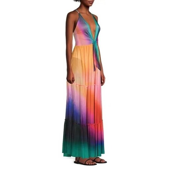 Agua Bendita Pacifico Cosmea Vini Ombré Maxi Dress - Picture 2 of 11